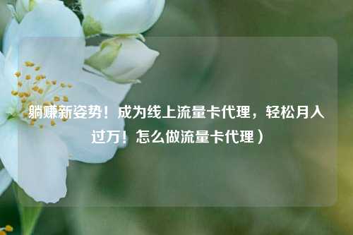 躺赚新姿势!成为线上流量卡代理,轻松月入过万!怎么做流量卡代理)