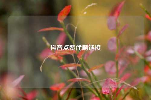 抖音点赞代刷链接